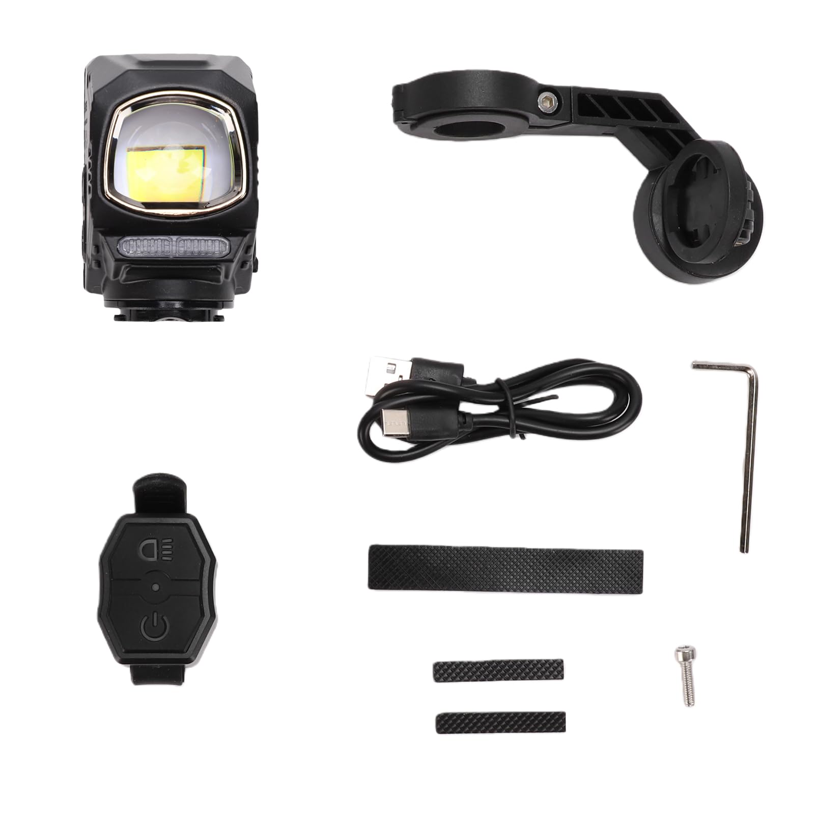 Éclairage Avant de vélo en Aluminium pour Guidon, 1000 LM, Rechargeable, avec télécommande pour Le Cyclisme Nocturne