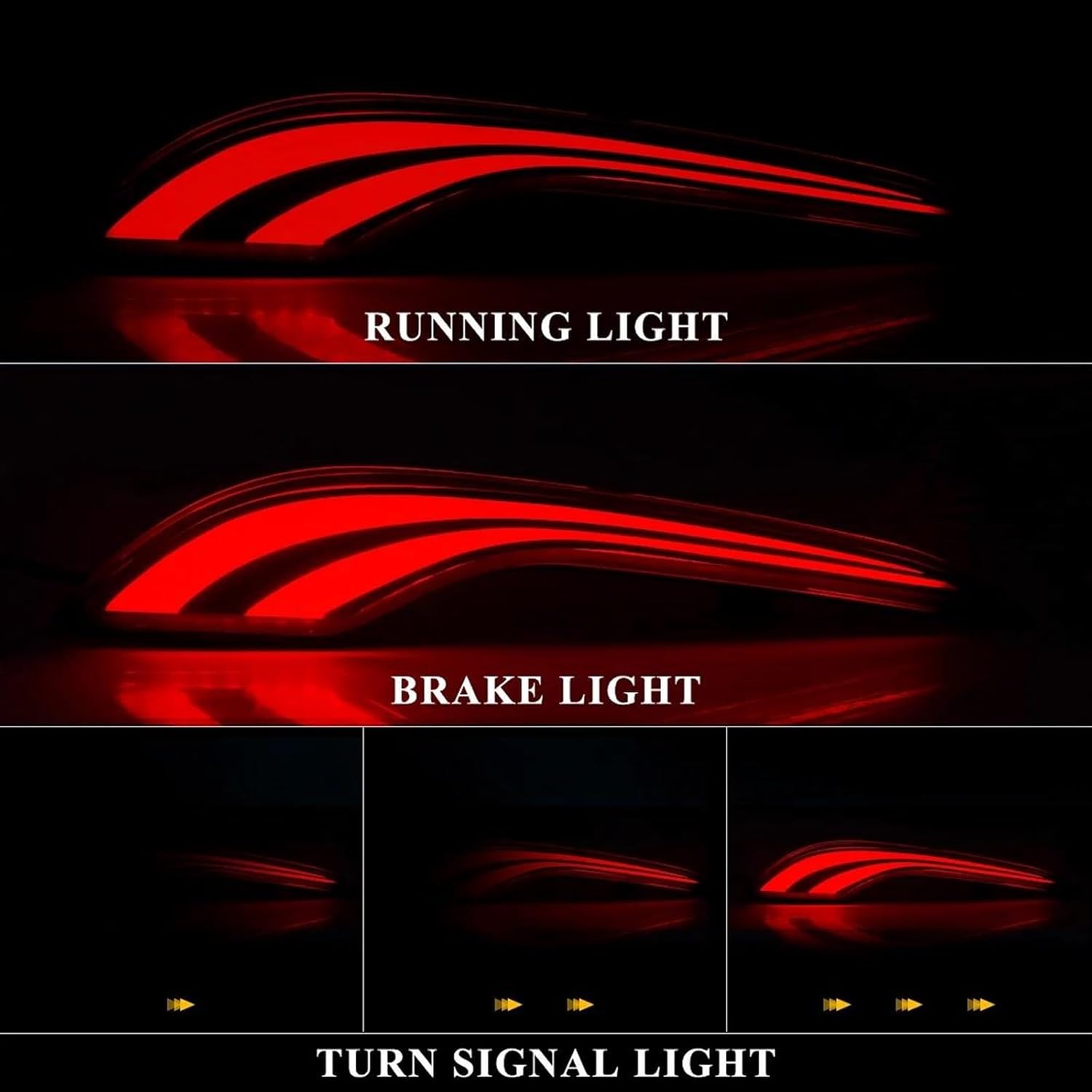 Car Rear Lights Upgrade Car LED Rear Bumper Brake Reflector Light Dynamic Turn Signal Lamp for Chevrolet Malibu XL 2019 2020 2021 2022 2023 Taillight(Red,Lattice)