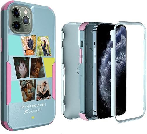 Vista 25 de Funda de teléfono con fotos personalizada para iPhone 11 Pro Max, diseño de collage de imágenes personalizadas, fundas personalizadas para impactos