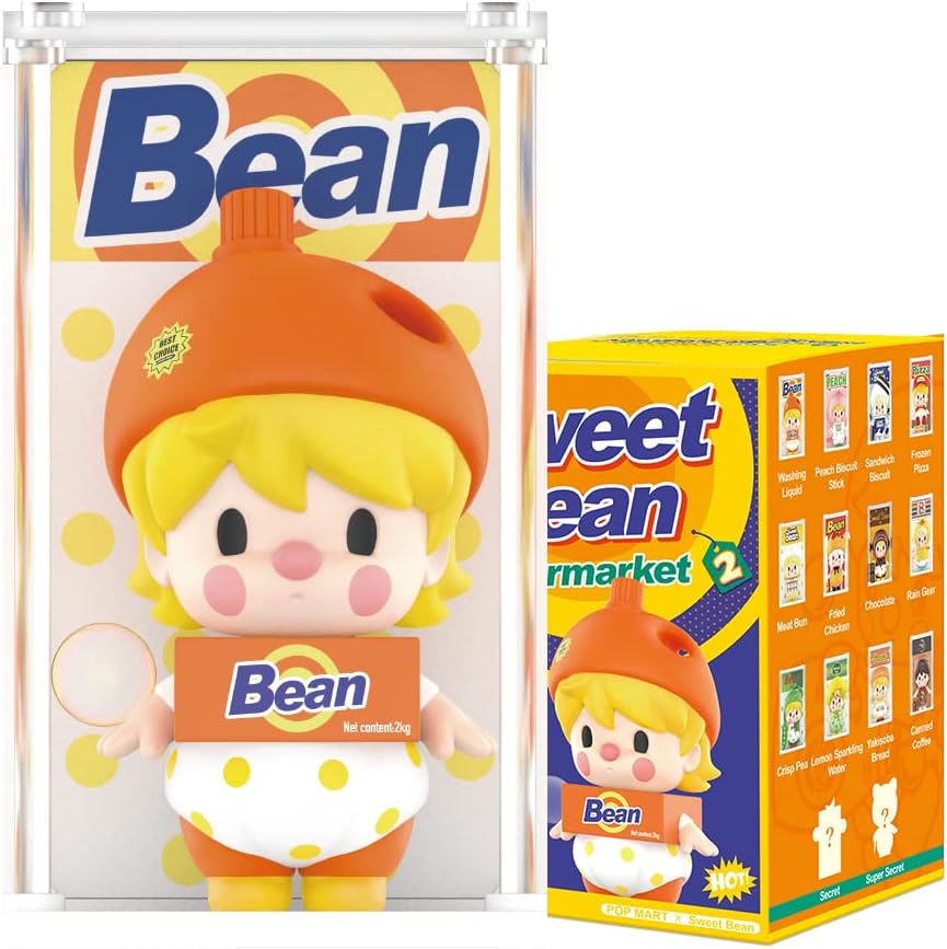 POP MART Sweet Bean Supermarket 2 Blind Box Figures, Random Design Box Toys for Modern Home Decor, Collectible Toy Set for Desk Accessories, 3PC