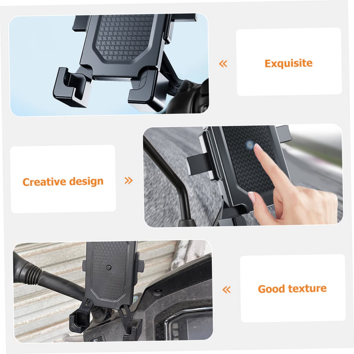 2pièces Support De Téléphone pour Vélo Et Rétroviseur Étanche Et Pratique pour Scooter Et ATV