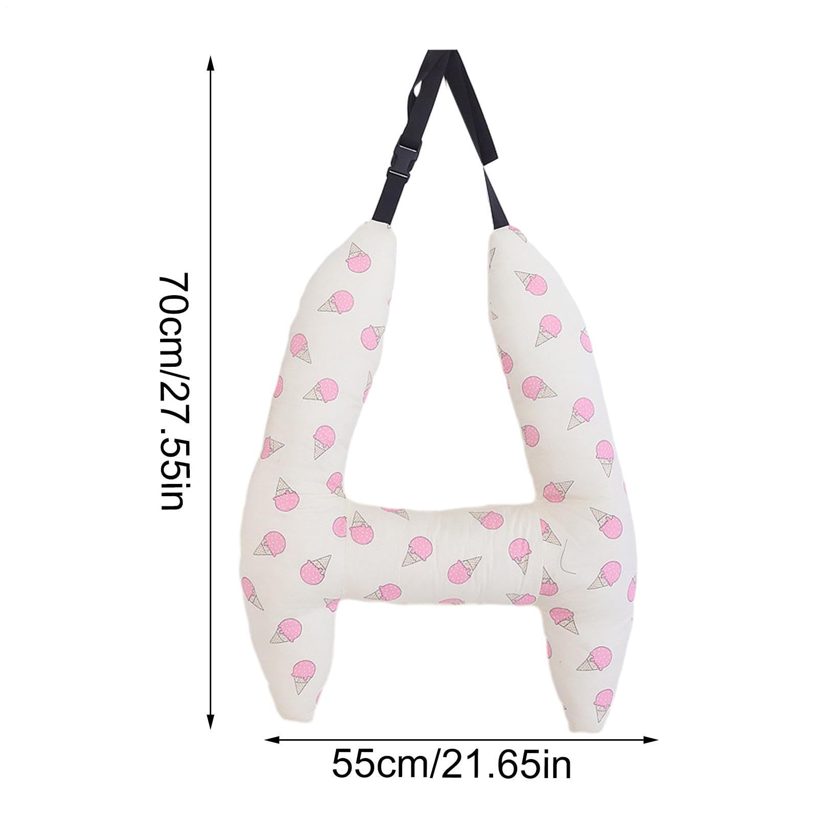 Apoyo para reposacabezas de Coche para niños, Almohada de Cuello con diseño de curvatura para niños, Almohada de avión Transpirable, Lavable a máquina, reposacabezas de Coche para avión, Cuello