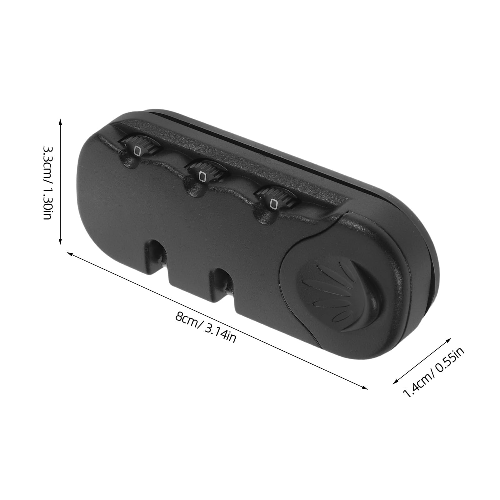 OUNONA Lucchetto per bagagli: lucchetto con combinazione di sicurezza a 3 cifre, per bagagli da viaggio, valigie, valigie, scatole, accessori da viaggio