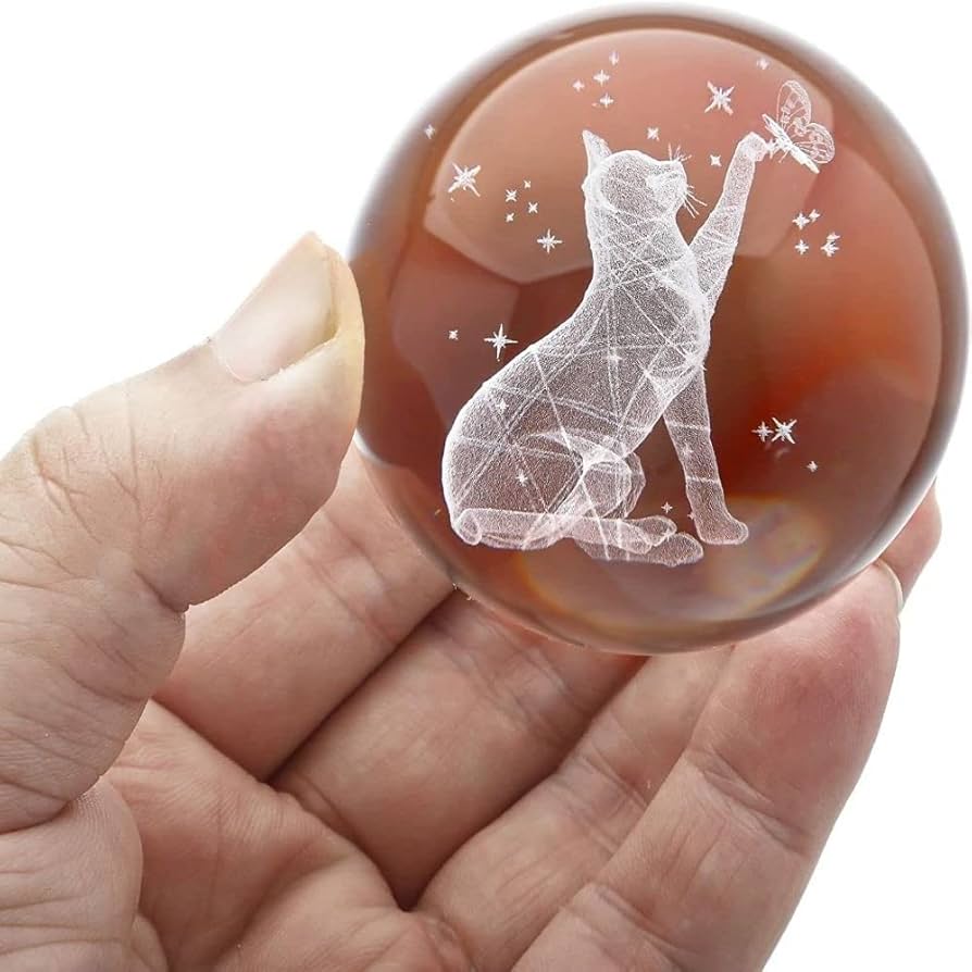 クリスタル 猫の置物 幅約13cm Amazon.co.jp: HDCRYSTALGIFTS 吹きガラス猫の置物 コレクター