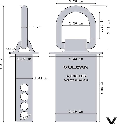 Miniatura 7 de VULCAN Conjunto de anilla en D de bolsillo de estaca plateada, paquete de 4