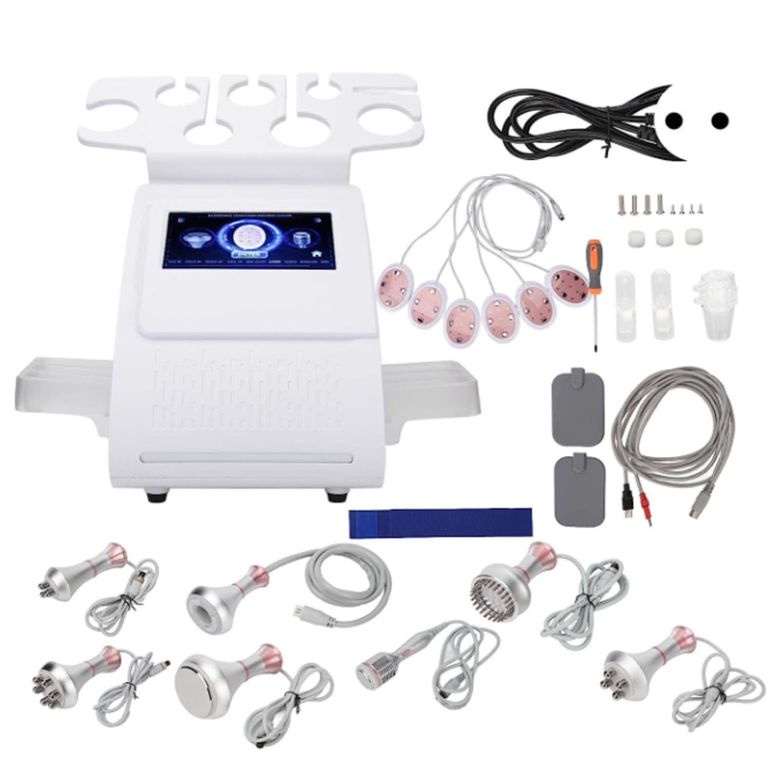 Máquina de cavitación ultrasónica de 80K, máquina de esculpir el cuerpo 9 en 1, masajeador de radiofrecuencia de estiramiento de la piel profesional, equipo de reducción de vacío multipolar para brazo