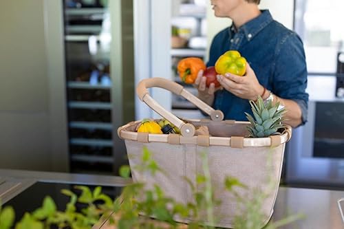 Miniatura 8 de reisenthel Carrybag Twist Coffee - Cesta de compras resistente con mucho espacio de almacenamiento y práctico bolsillo interior - repelente al agua,