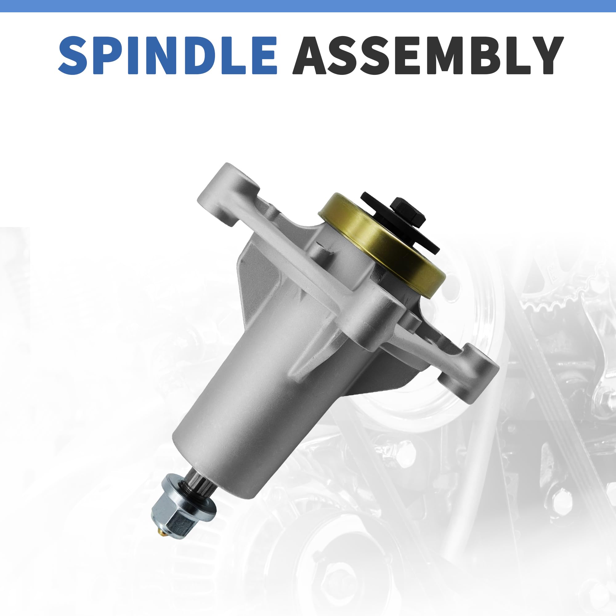 Conjunto de mandril de husillo compatible con Husqvarna de 42 pulgadas, 46 pulgadas, 48 pulgadas, 54 pulgadas, husillo de cubierta de cortacésped Craftsman 2200 567253301 187292 para