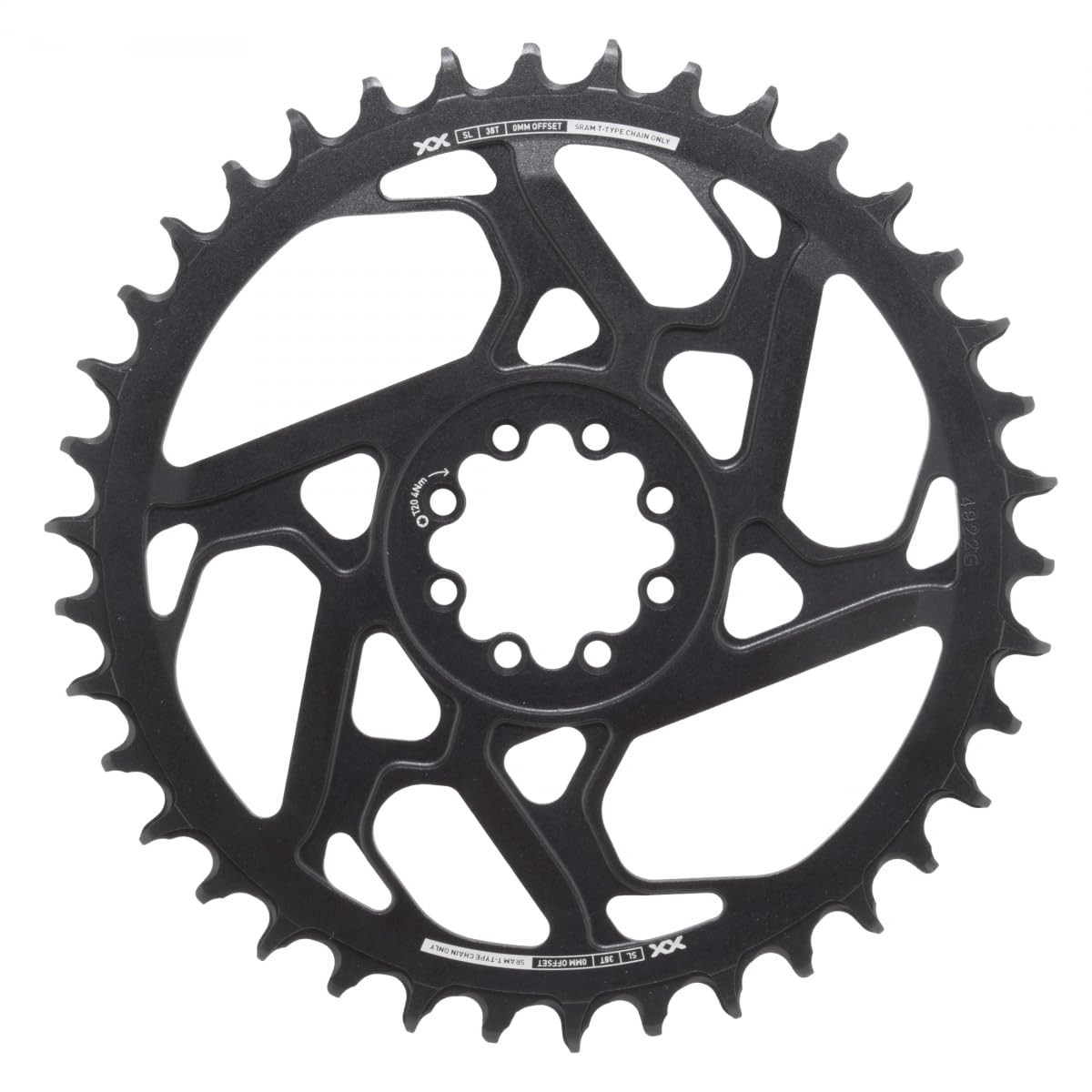 SRAM CR T-TYPE EAGLE 38T DM 0MM BLK XXSL