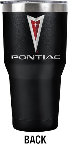 Miniatura 2 de LOGOVISION Pontiac Official Logo - Vaso de viaje de 30 onzas, acero inoxidable, aislado al vacío con tapa deslizante resistente a fugas