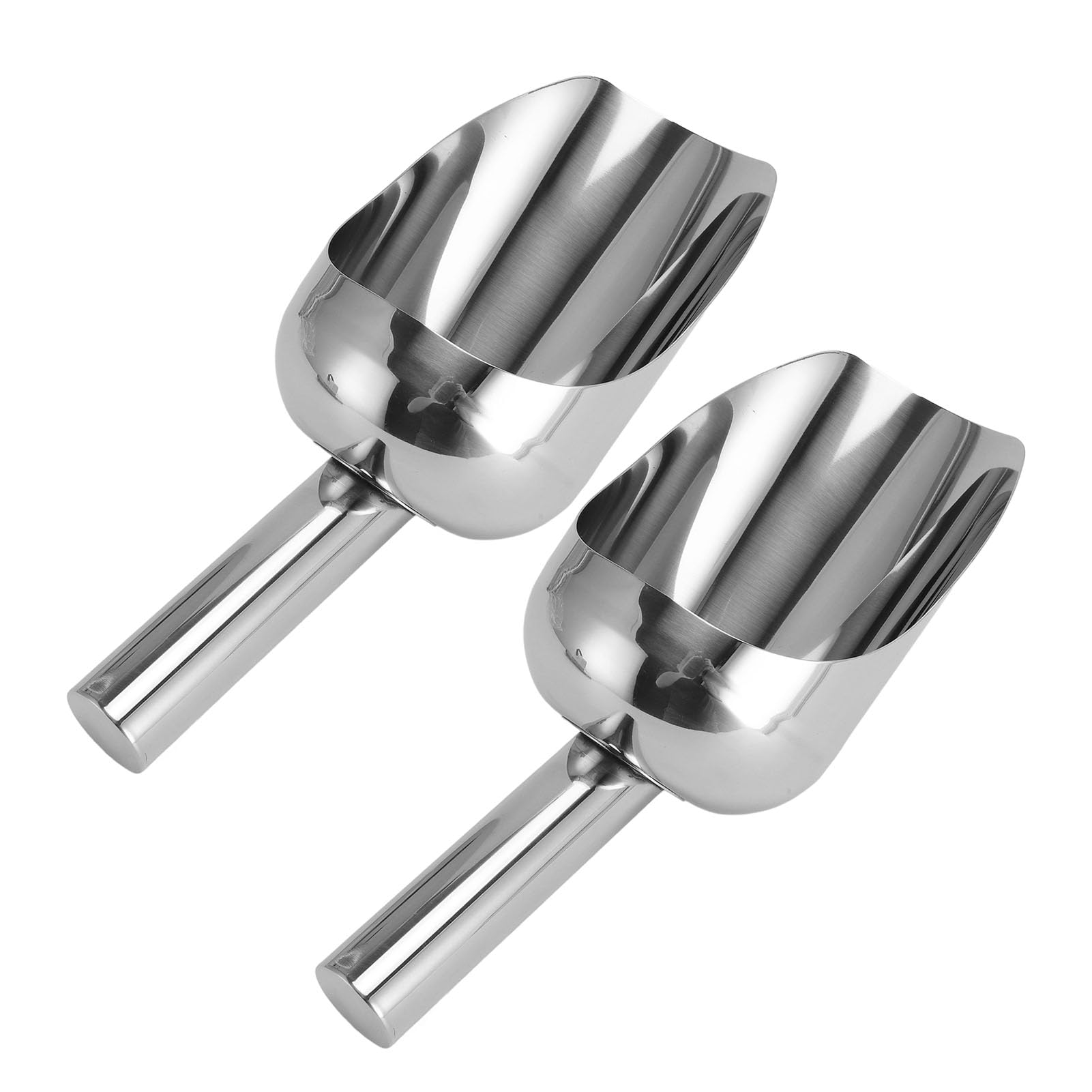 Cuillère à glace en acier inoxydable de grande capacité, cuillère à riz semi-circulaire polie pour fête en plein air à la maison
