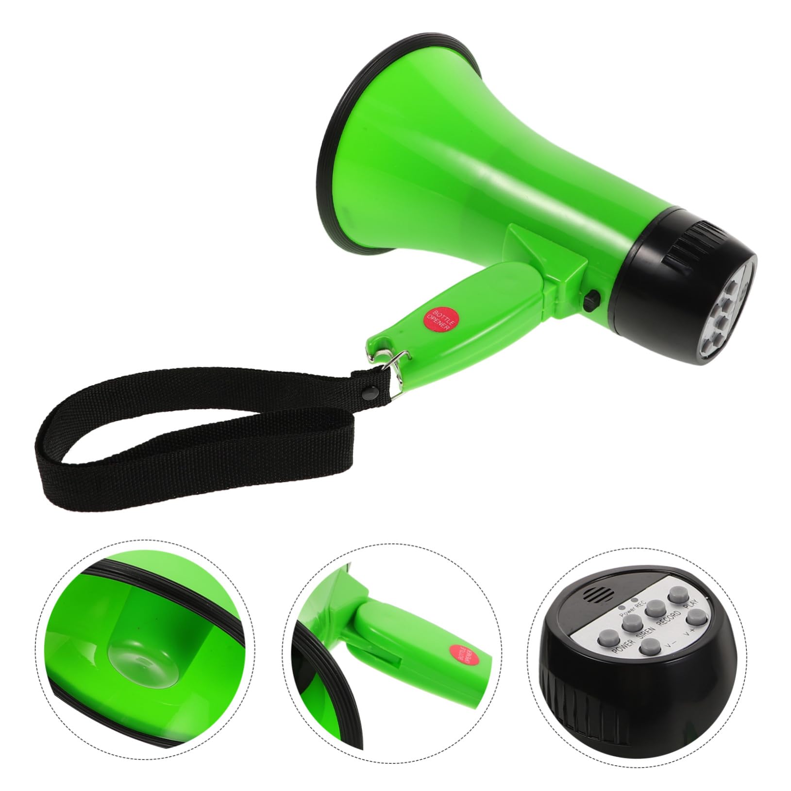 WOONEKY Megáfono Portátil Altavoz de Mano Ligero con Grabación de 240 Segundos Asa de 25w para Eventos al Aire Libre y Anuncios de Seguridad