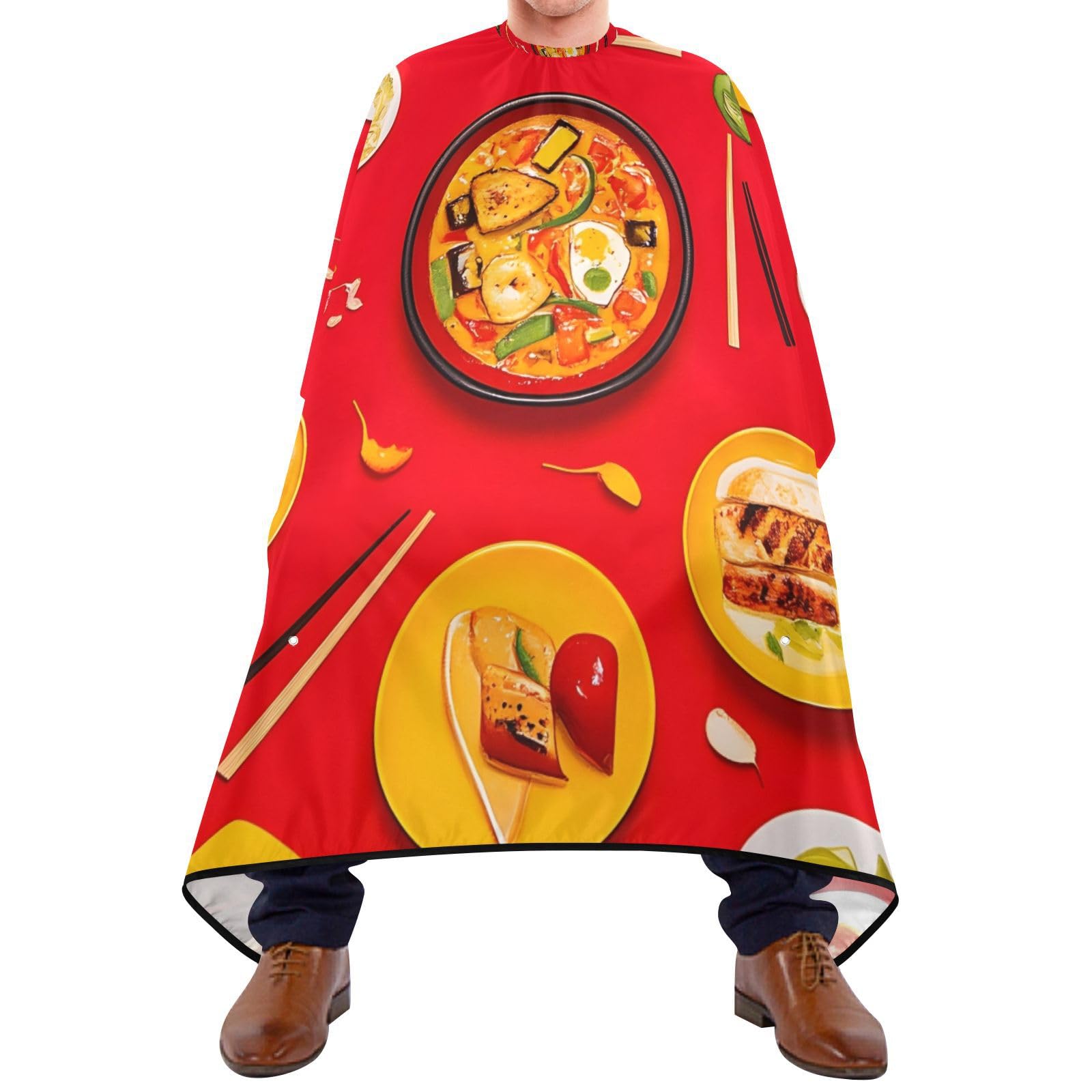 Hezely Hearty Food Hair Dye Cape, Barber Cape for Adults,Waterproof Salon Cape,Waterproof Hairdressing Styling Hair Cutting, 65