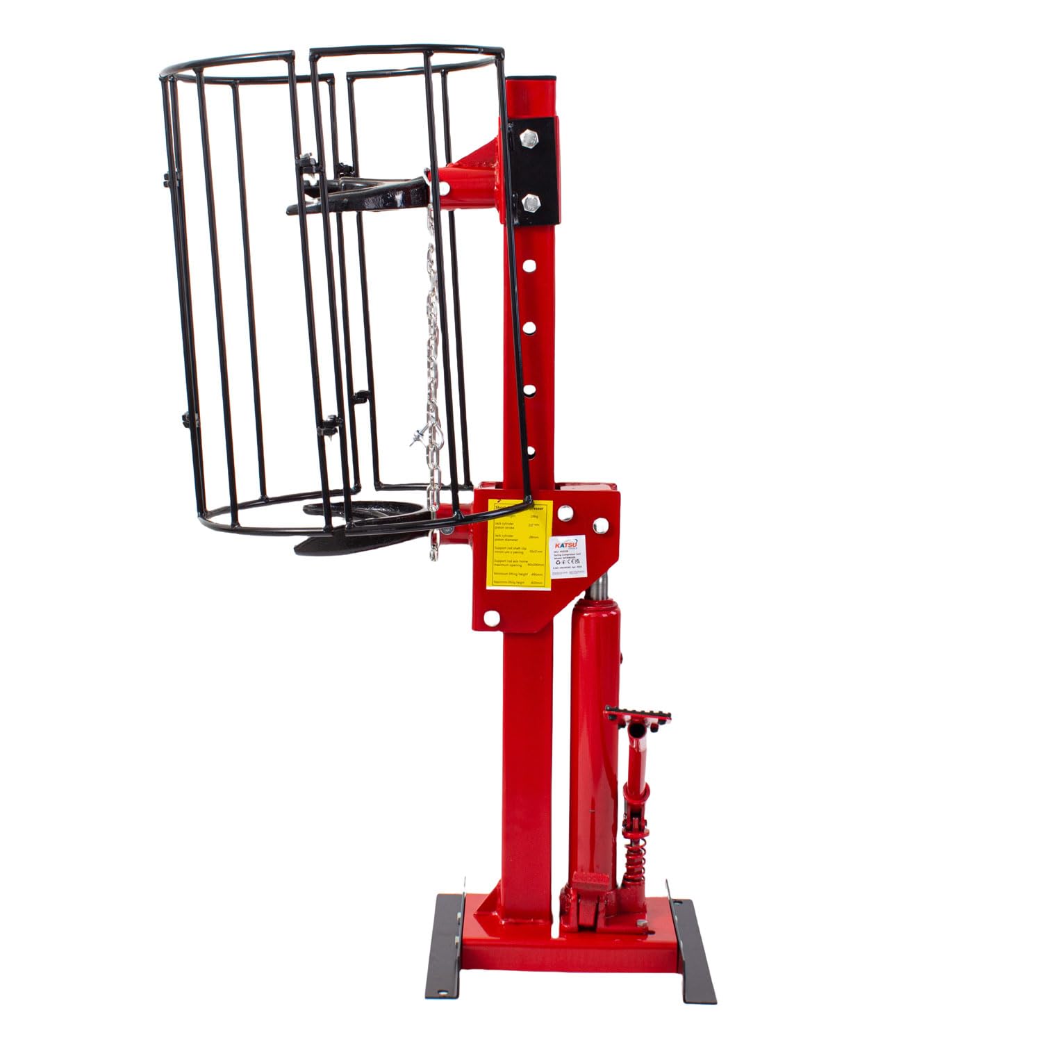 KATSU Tools Hydrauliczne narzędzie do sprężyn śrubowych z osłoną bezpieczeństwa, nośność 997 kg, do napraw samochodów osobowych, furgonetki, ciężarówek