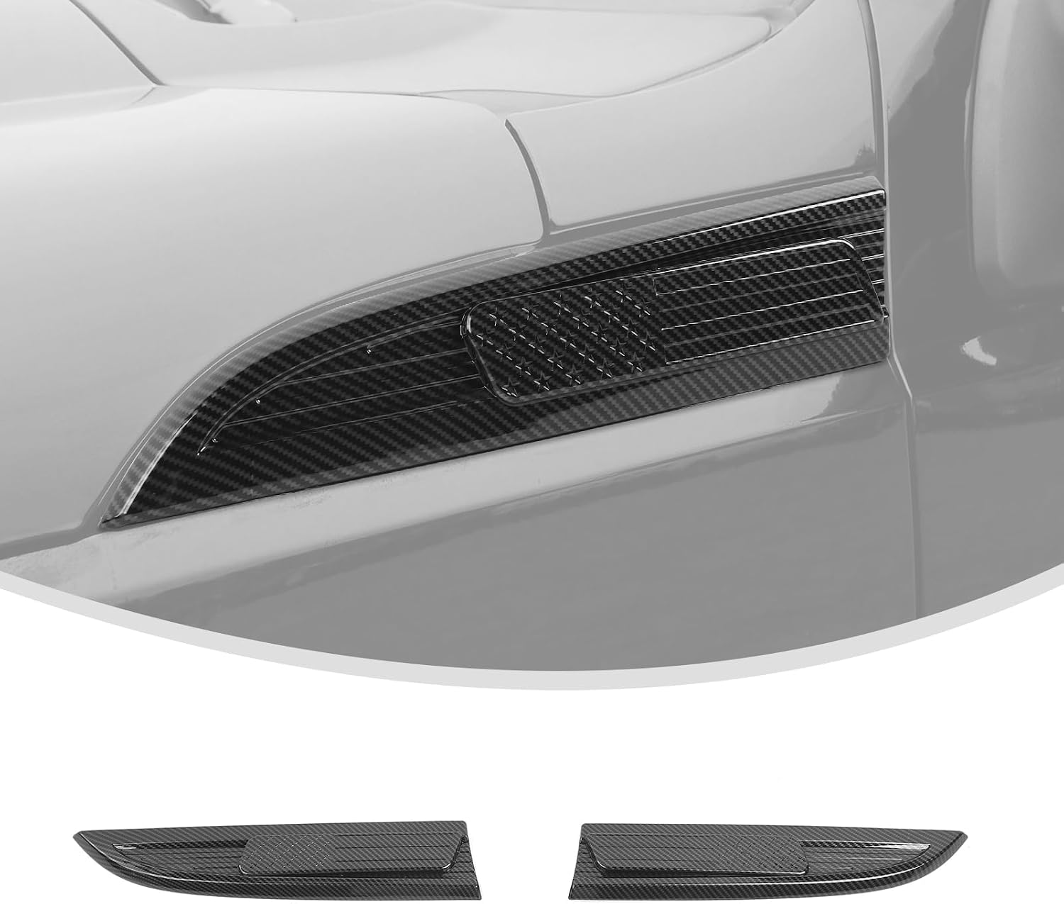 Linskip Fender Side Emblem Trim Compatible with 2011 2012 2013 2014 2015 2016 Super Duty Ford F250 F350 F450 F550, Fender Badges Cover, Exterior Accessories Carbon Fiber Black