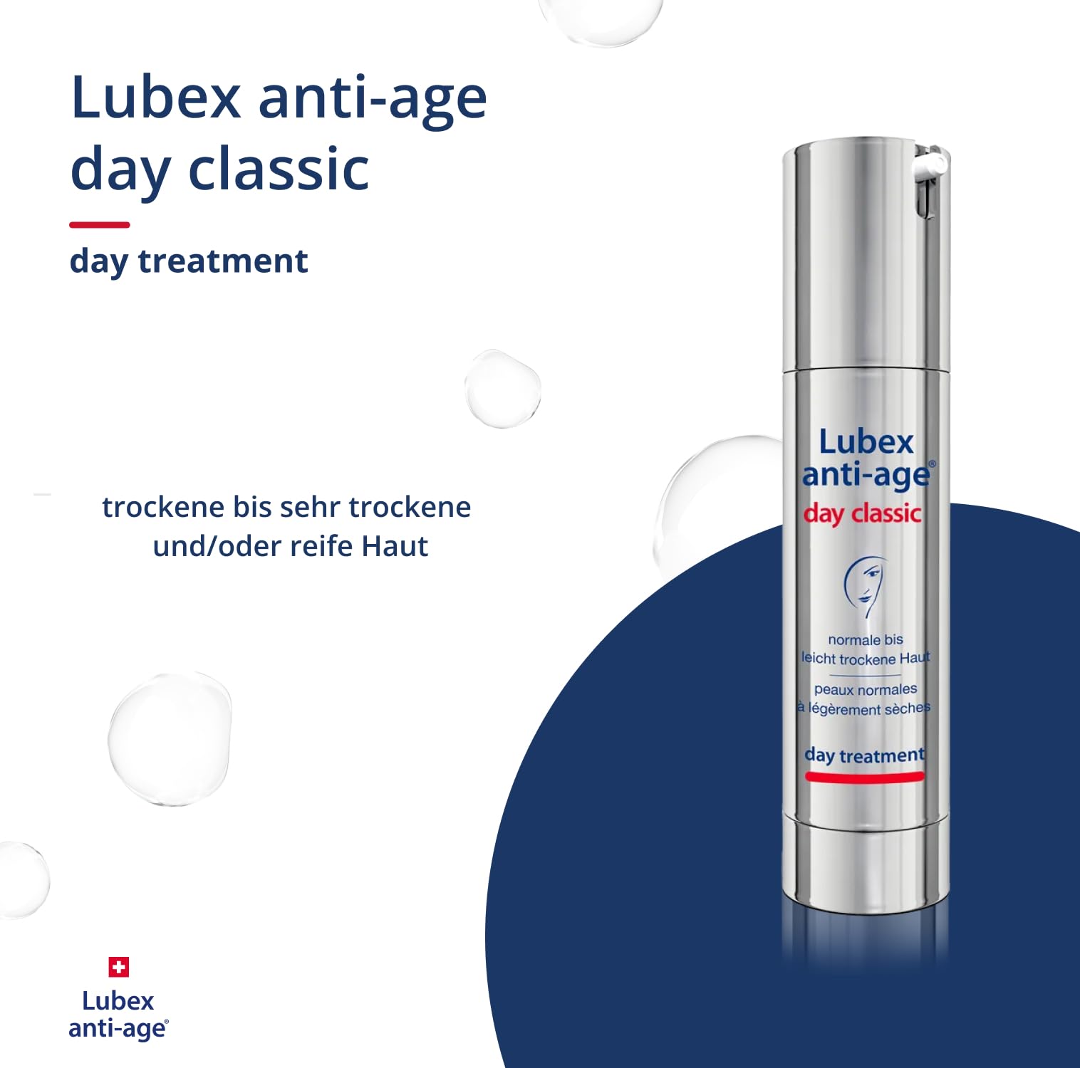 day classic – Tagespflege mit Dipeptid-Komplex, Ectoin, Niacinamiden & Hyaluronsäure, für normale bis leicht trockene Haut, hergestellt in der Schweiz, 50ml