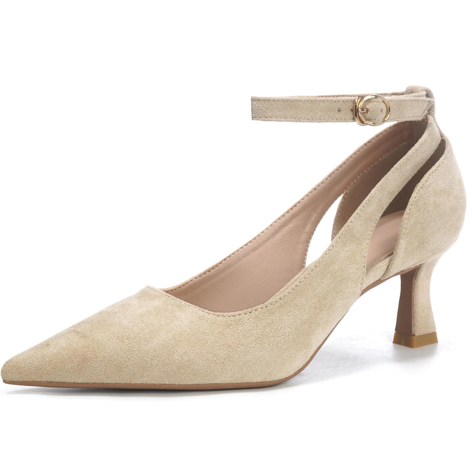WUIWUIYU Femme Bout Pointu Aiguille Talon Moyenne Talon Escarpins Sexy Chaussures de Mariage Soirée Sandales