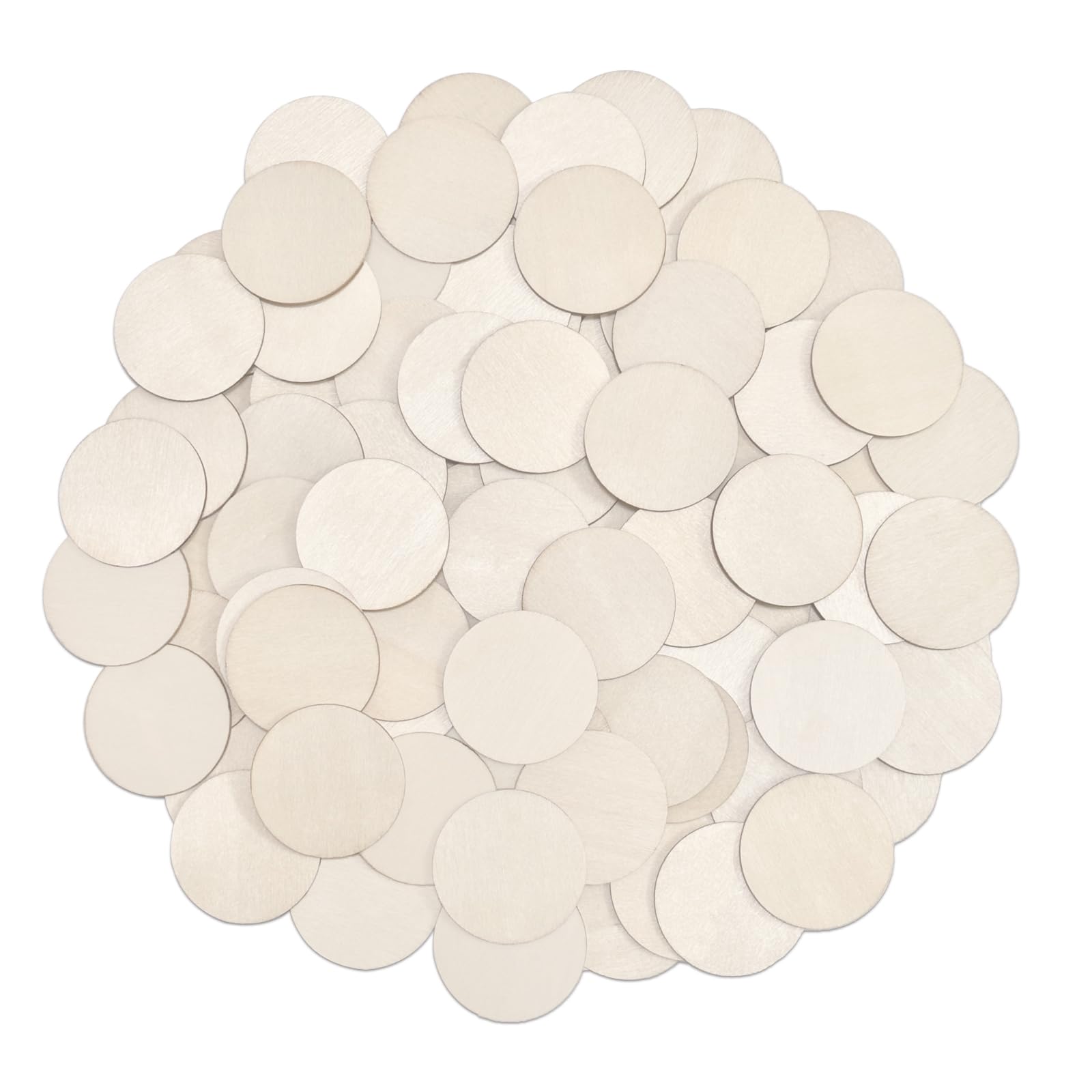 150PCS Wooden Circles for Crafts, 40mm Wooden Discs