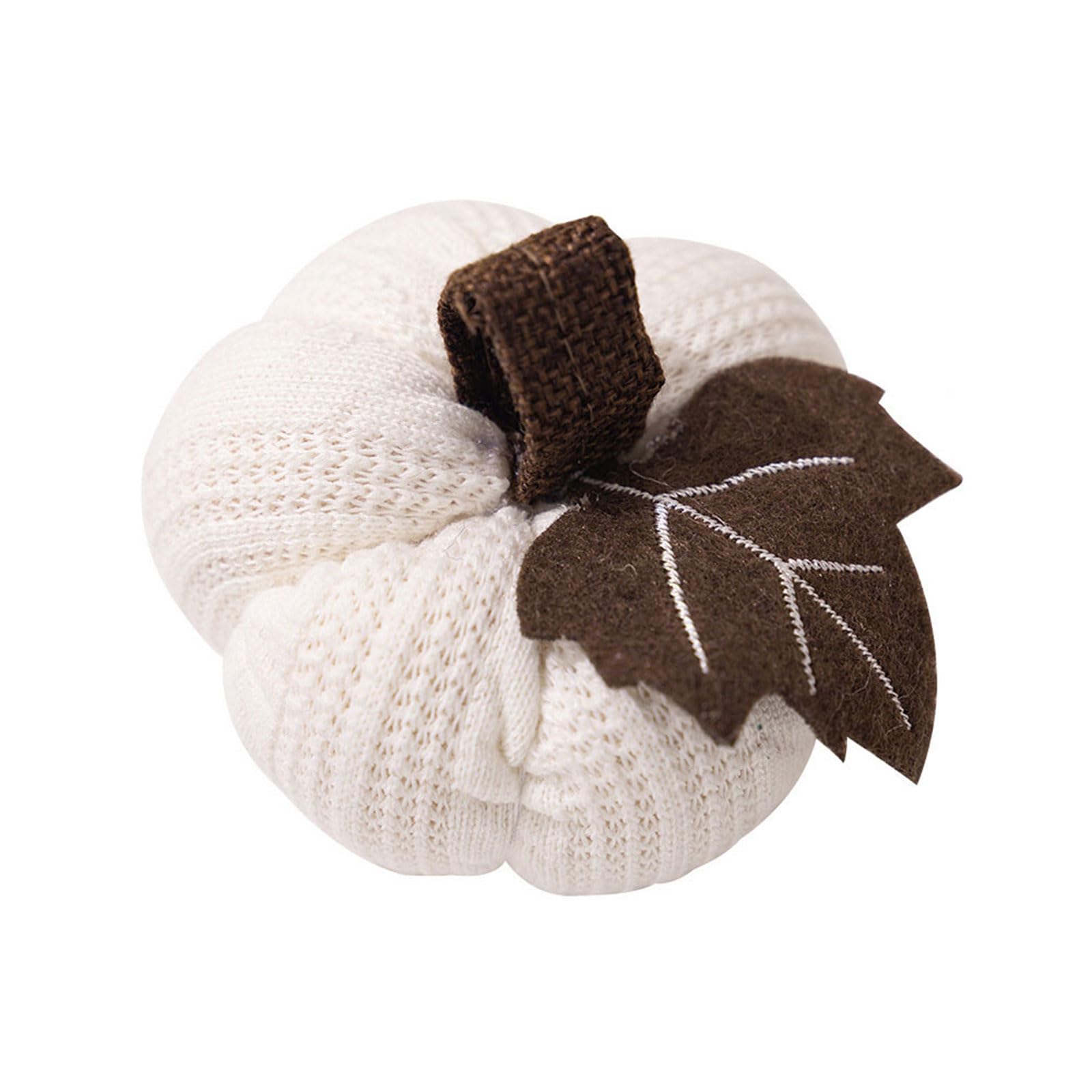 Tsophreniq Seasonal Fabric Pumpkin Hanging Ornament Thanksgiving Autumn Decoration for Mantel Table Centerpiece Door Wall Polyester Holiday Hanging Decoration