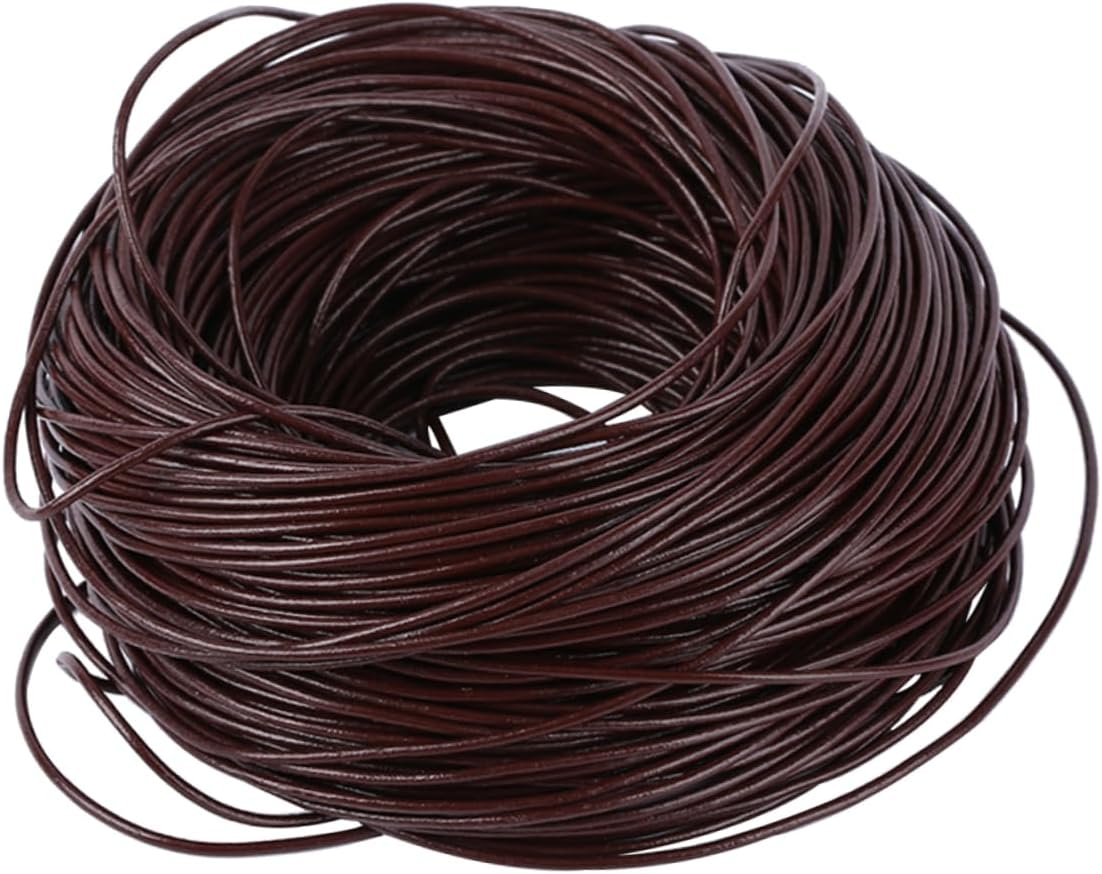 Gadpiparty Genuine Leather Cords Round Bracelet Necklace Cord Jewelry Making Supplies