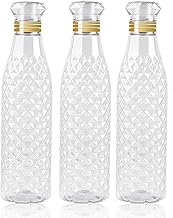 Gcrox crystal clear Diamond Shape water bottle Food Grade plastic with Diamond Cap Ideal for Restraunt Kitchen Home Office Sports School Travelling Gym Yoga