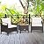 ORALNER 3 Pieces Patio Furniture Set, Outdoor Wicker Conversation Chairs with Soft Cushions, Acacia Coffee Table, Rattan Bistro Set for Balcony Garden Deck Front Porch Poolside (Off White)