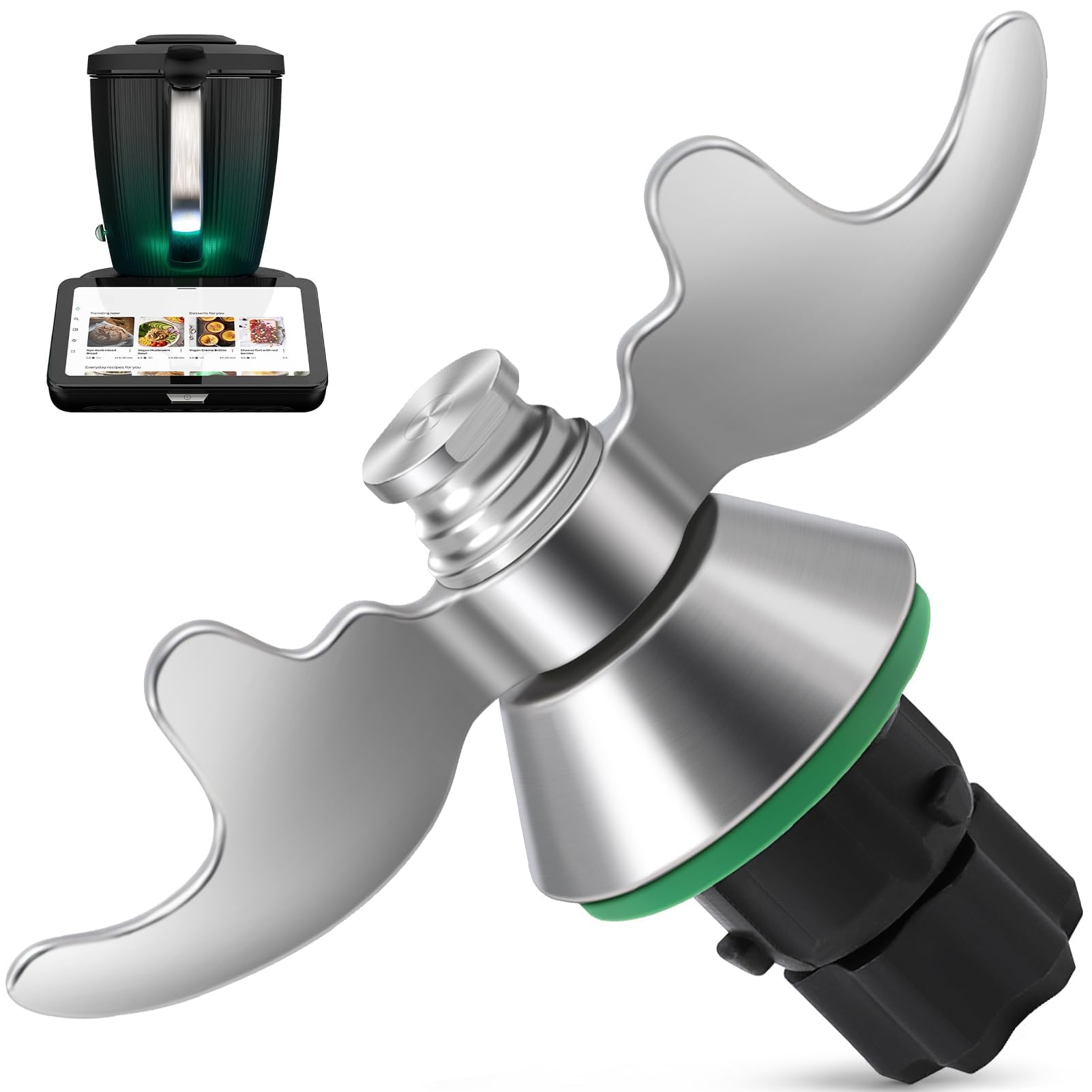 nóż do Vorwerk Thermomix TM7 TM6 TM5, akcesoria zamienne do ostrzy kompatybilne z Thermomix TM6,TM5,TM7, TMF, bez pozostałości ciasta, szybkie czyszczenie noża mikser