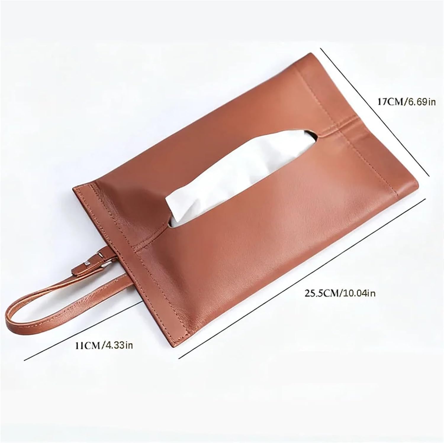 車載引き出しボックス、高級アームレストペーパー&amp;タオル収納バッグ、プレミアムレザーカバー付き