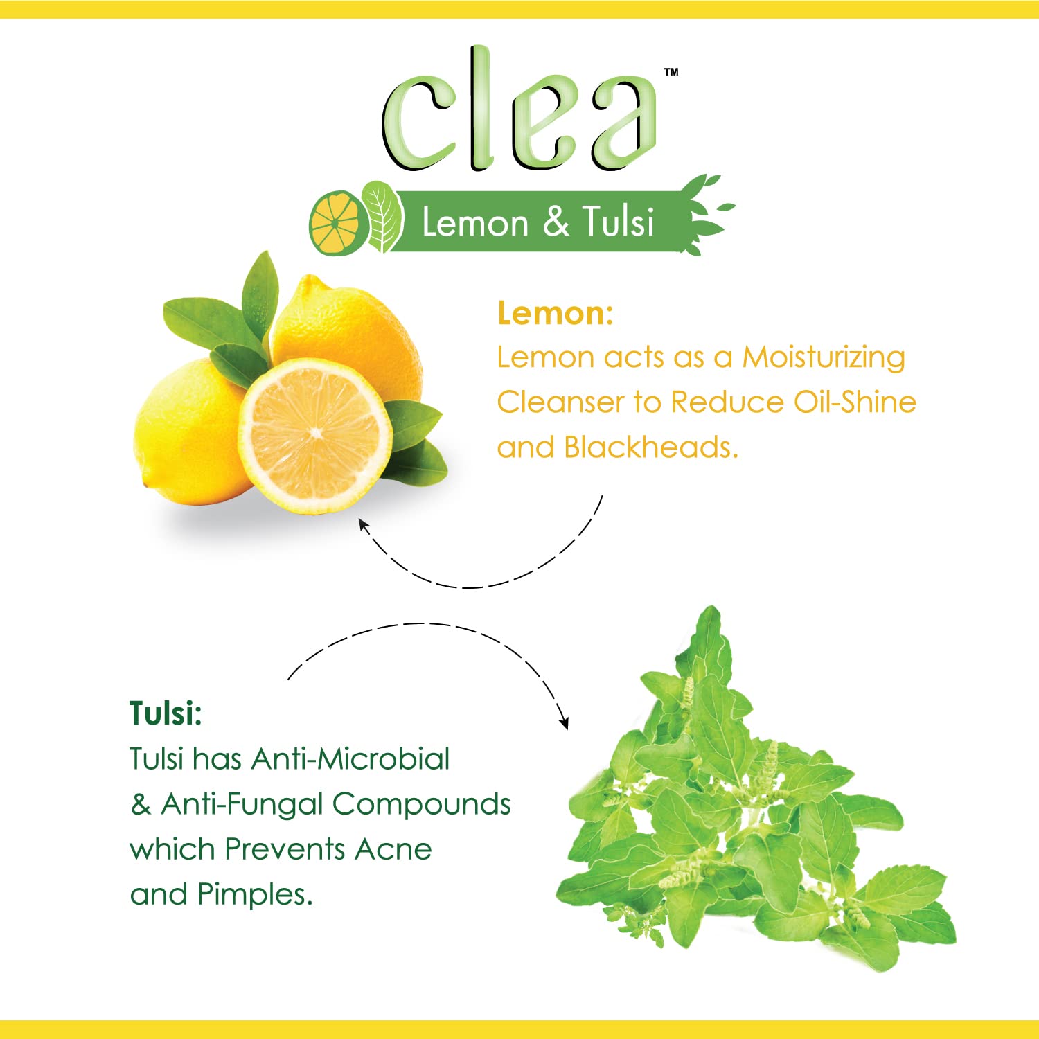 Clea Lemon & Tulsi Cleansing Makeup Remover Wet Wipes for Oily Skin - Removes Excess Oil, Moisturizes, Prevents Acne, Hydrates Skin - Pack of 5 (10 Wipes Each, Wipe Size :- 150mm x 140mm) 4