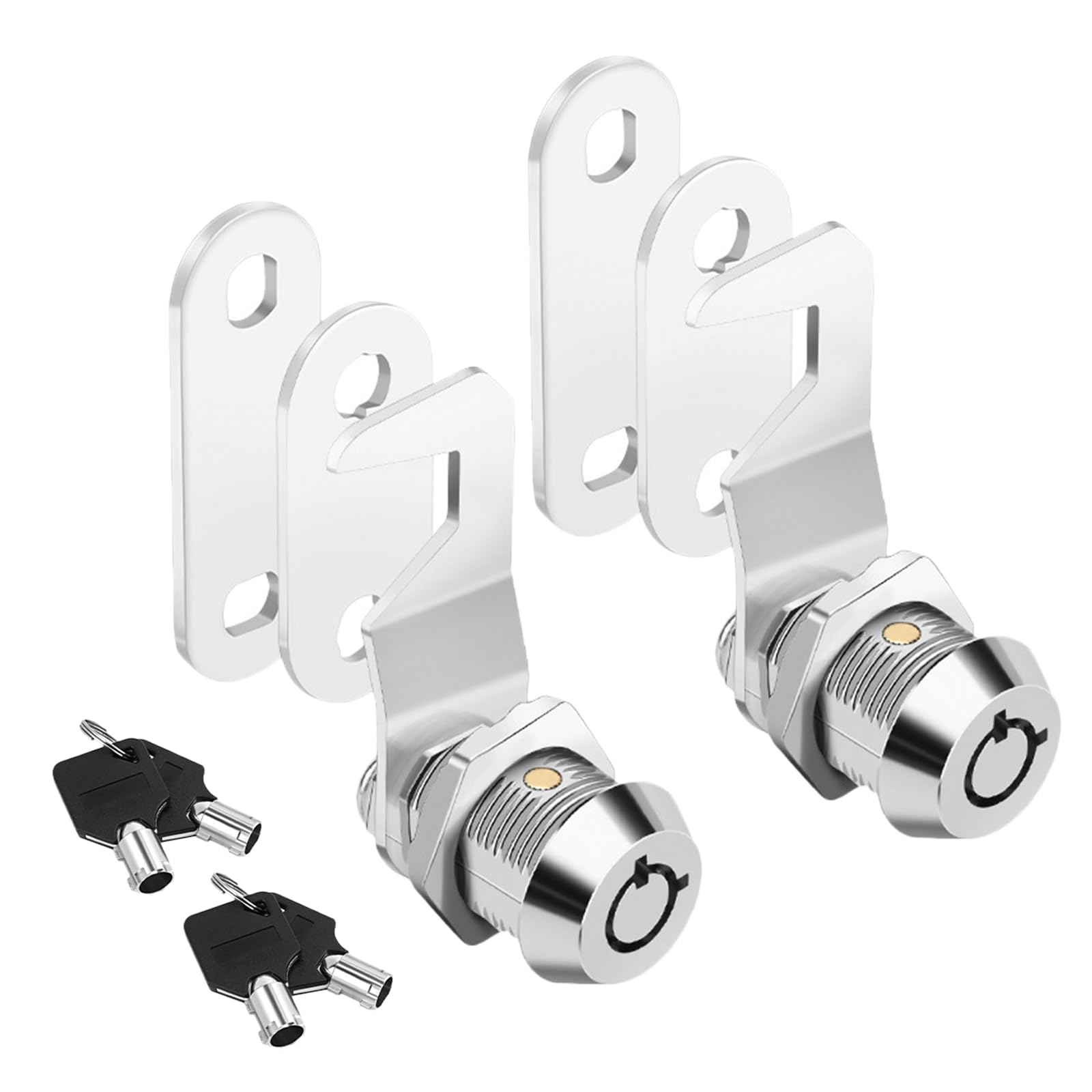 FEMONGY cerradura buzon universal 2 piezas bombin buzon aprobadas por PTT cerradura taquilla vestuario 17mm cerradura taquilla, Buzón 4 llaves, suministrado con 6 placas de cierre diferentes