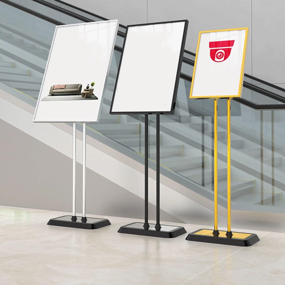 Soporte para carteles publicitarios de piso con marco duradero para carteles, vallas publicitarias y promociones (Arnto 60 x 70 cm)
