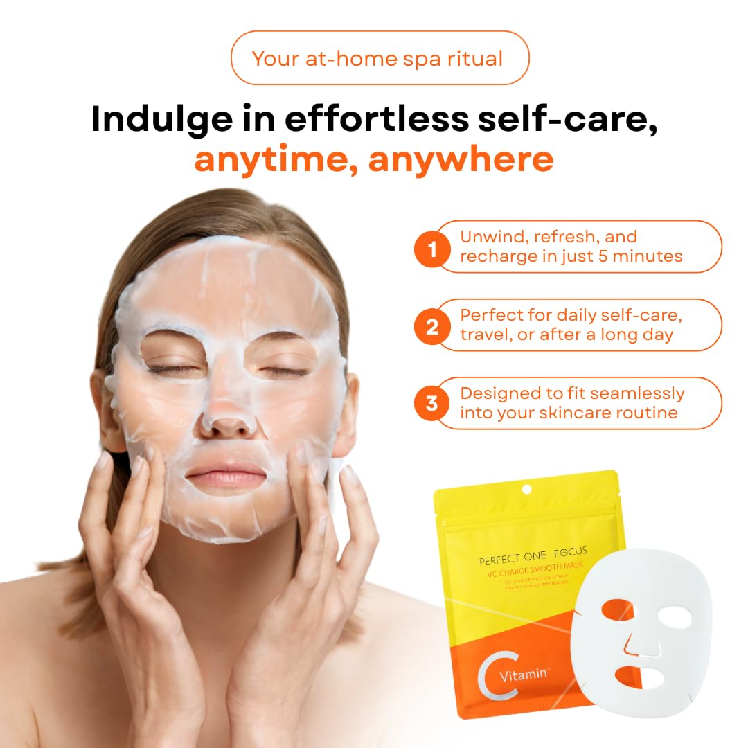 Amazon.com : PERFECT ONE FOCUS VC Charge Smooth Mask, Vitamin