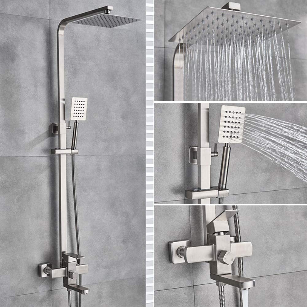 SBCGFY Bathroom Faucet Rain Shower Bath Faucet Wall Mounted Bathtub Shower Mixer Tap Shower Faucet Shower Set Mixer-Brushed Nickle,Brushed Nickle