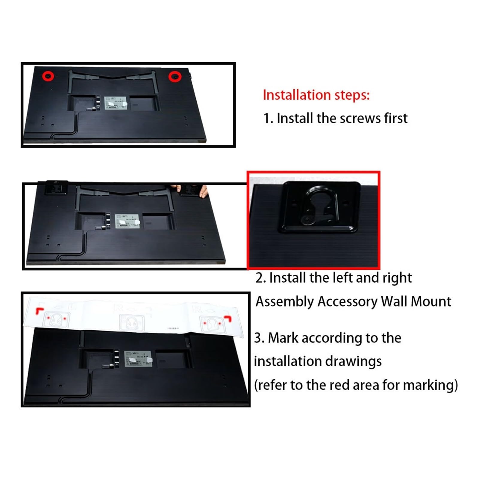 Supporto da parete for TV, compatibile con Samsung, QN43LS03AAF BN96-51686A QN32LS03TDF QN43LS03A QN32LS03TBF Adattatore for supporto monitor TV