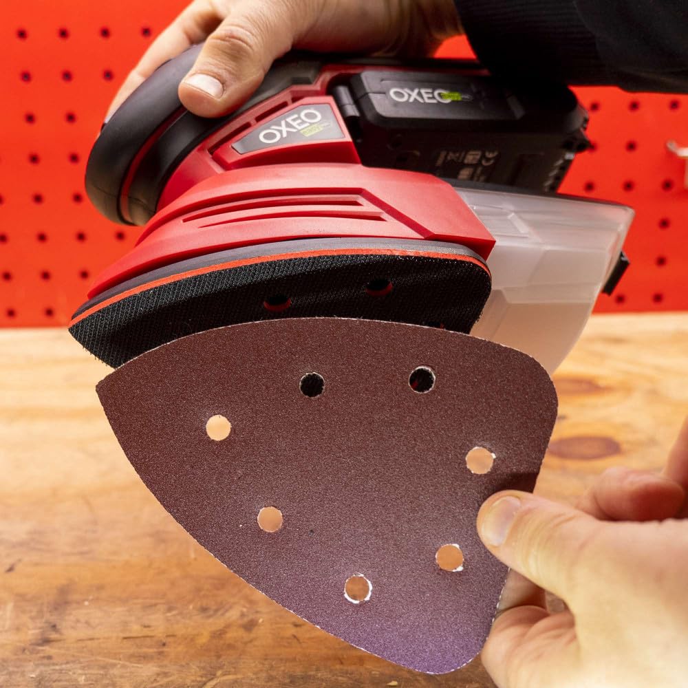 Ponceuse triangulaire sans fil 18V Easy Full - sans batterie - Bac collecteur de poussières - 3 feuilles abrasives