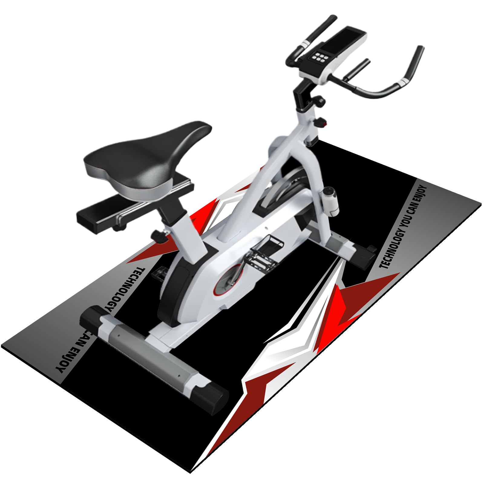 Alfombrilla para cinta de correr para bicicleta, tapete de ejercicio para bicicletas Peloton, bicicleta estacionaria, cintas de correr pequeñas, bicicleta estática, elíptica, tapete de entrenamiento