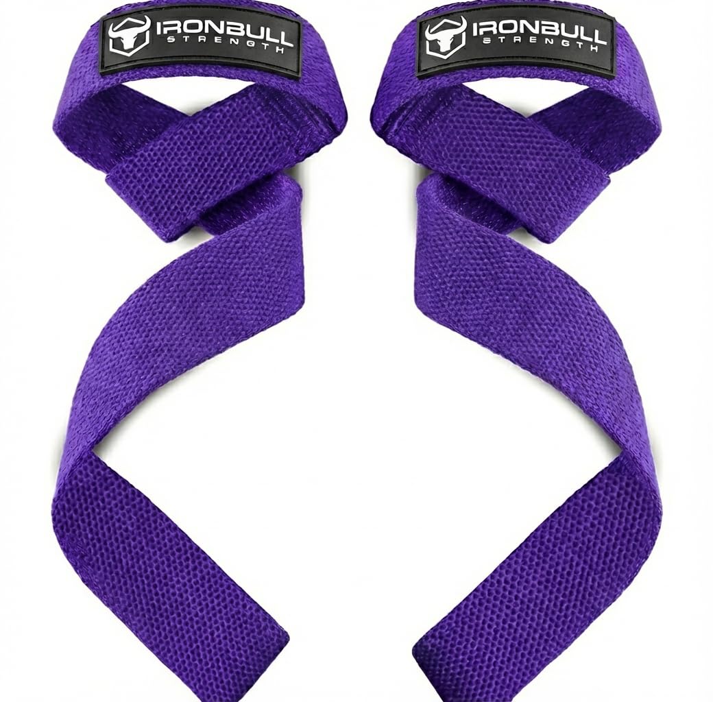 Lifting Wrist Straps for Weightlifting (1 Pair) – Padded Lifting Straps for Deadlifts, Powerlifting, Strength Training & Bodybuilding – Gym Straps for Men & Women (Purple V2)
