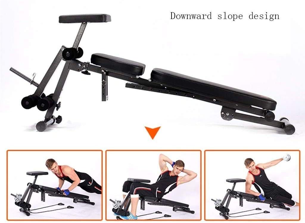 Multifunctional Weight Bench, Dumbbell Bench Sit Up Bench Adjustable Core Strength Bench Home Fitness Equipment Gym Bench