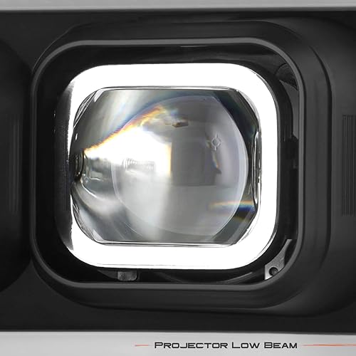 Miniatura 5 de AKKON - Compatible con 2007-14 Chevy Tahoe Suburban 15002500 07-13 Avalanche Proyector LED barra de tubo C Par de faros negros izquierdo+derecho