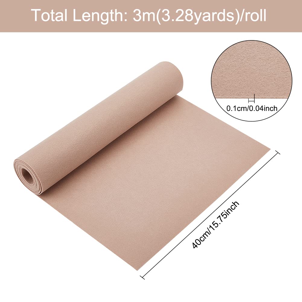 BENECREAT 40cmx3m Khaki Felt Fabric - Image 2
