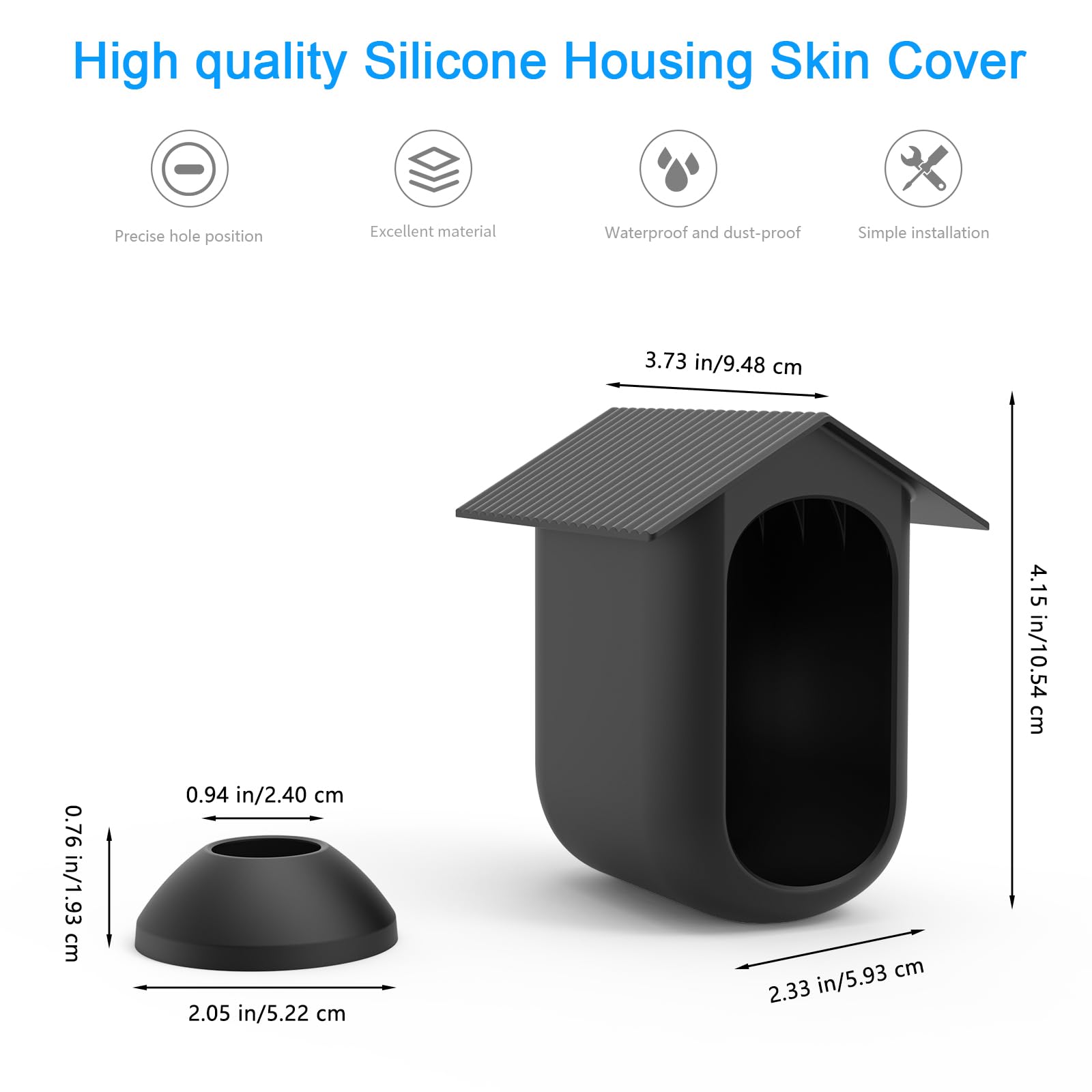 HOLACA Silikonhülle kompatibel mit Arlo Essential 2/3 XL (Kamera Nicht enthalten), wasserdicht, weich, leicht, langlebig Silikonhülle, 2 Stück