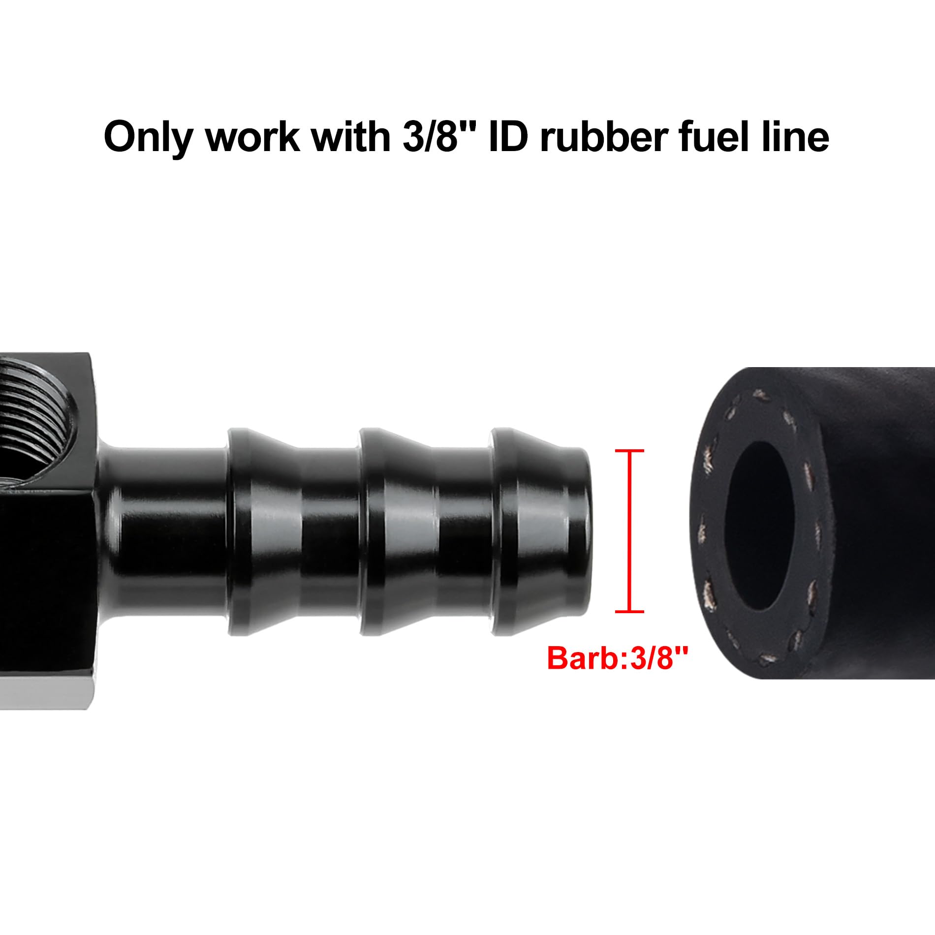 Fitting - Gauge Adapter - Straight - 3/8 In Hose Barb To 3/8 In Hose B &ndash; Impel Motorsports
