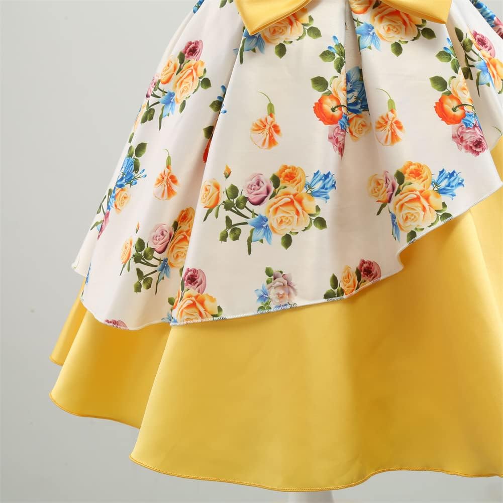 2T-9T Easter Flower Girls Pageant Party Dresses Kids Special Occasion Floral Formal Dress - Image 7