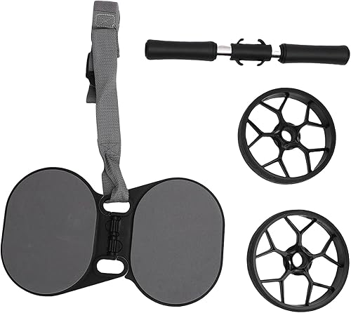 Miniatura 2 de Abdominal Wheel Roller, Automatic Pull Strap Knee Pad Dual Wheel Abdominal Workout Exercise Equipment for Home Gym