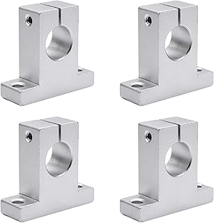 Aicosineg SK16 Linear Rail Shaft Guide Support for Slide Bearing Vertical CNC Machine DIY Project Parts Aluminum Alloy 16mm 4Pcs