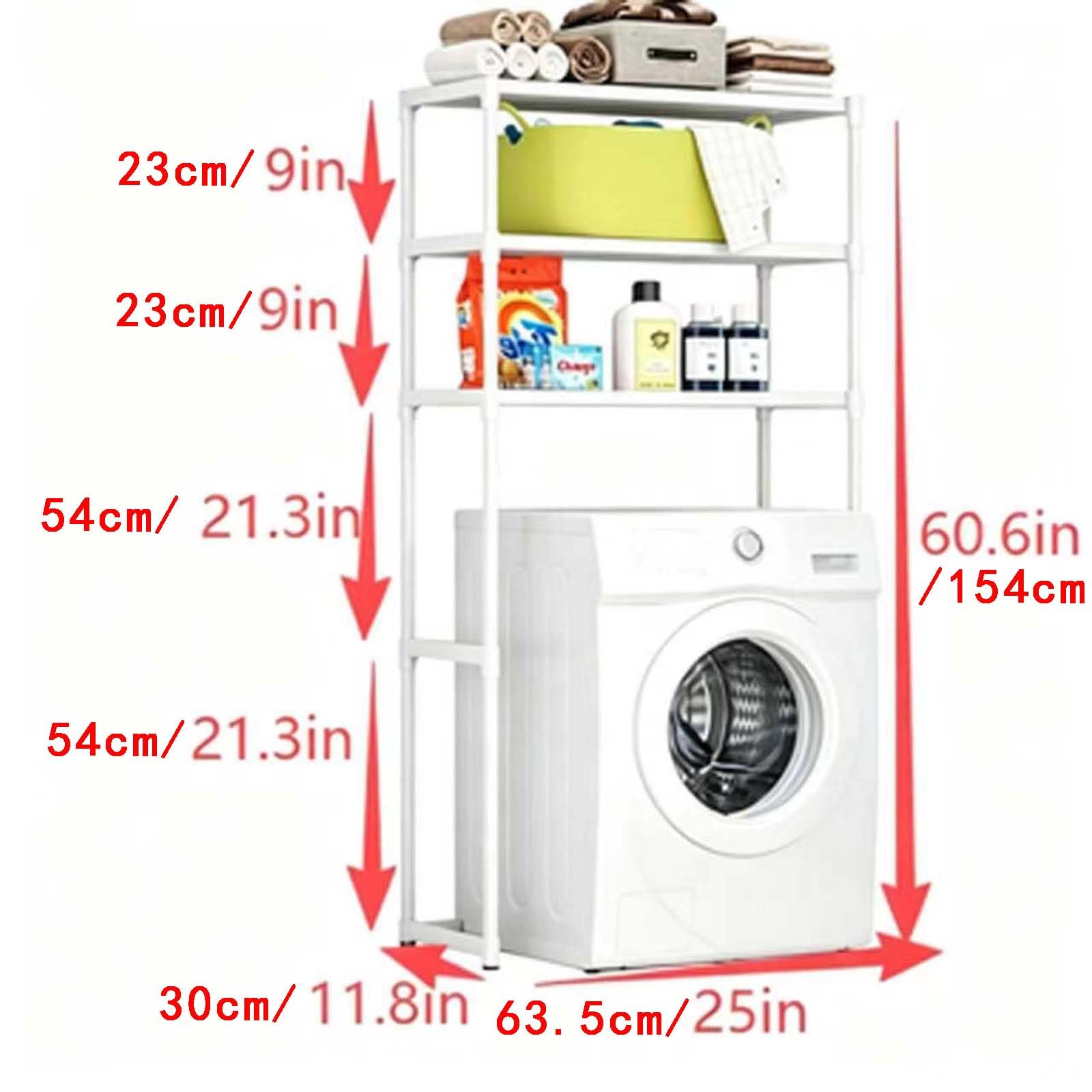 Waschmaschine Regal 3 Etagen, Aufsatzregal Edelstahl Organizer