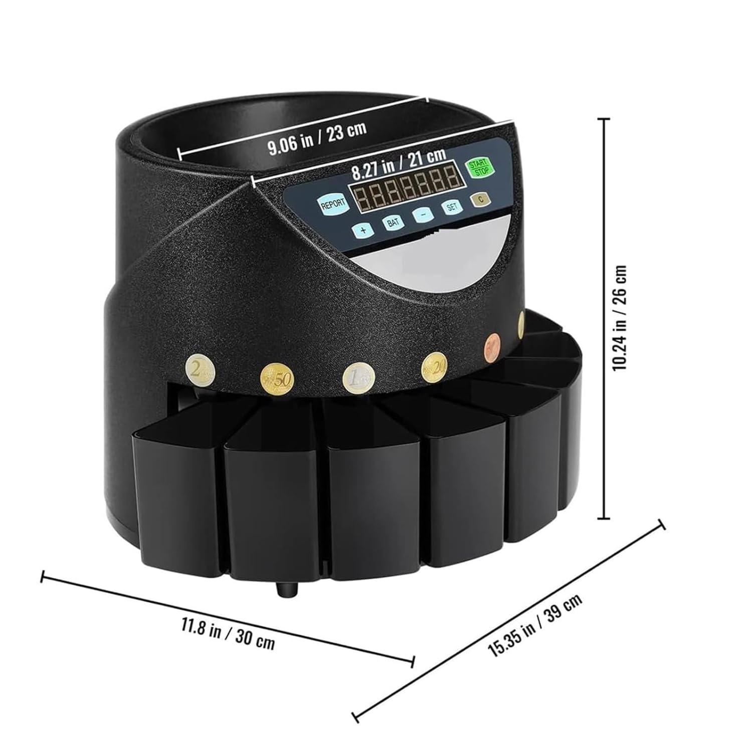Contatore/selezionatore di Monete elettronico, selezionatore di contamonete Digitale, r con Display LCD/Pannello operativo con Maniglia, per supermercato, Negozio
