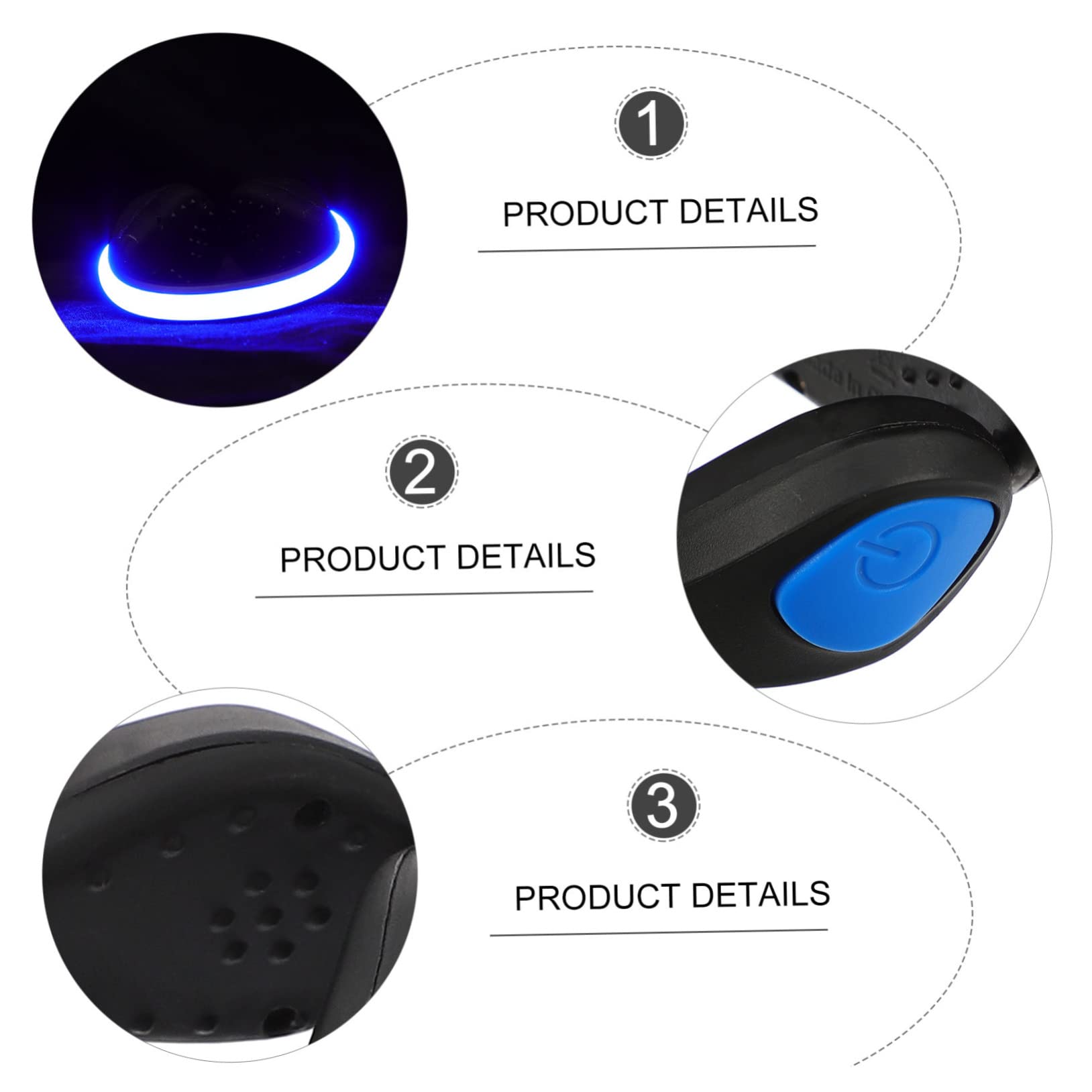 4piezas Clip De Luz Led para Zapatillas De Correr y Ciclismo y para Actividades Nocturnas