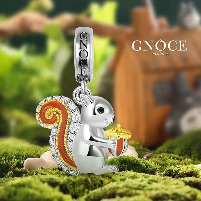 Image of GNOCE Cute Animal Collection Charms 925 Sterling Silver Pendant Dangle Bead Charm Fit for Bracelets and Necklaces, Hand-Finished Keepsake Jewelry Gift for Women, Girls, Mother, BBF