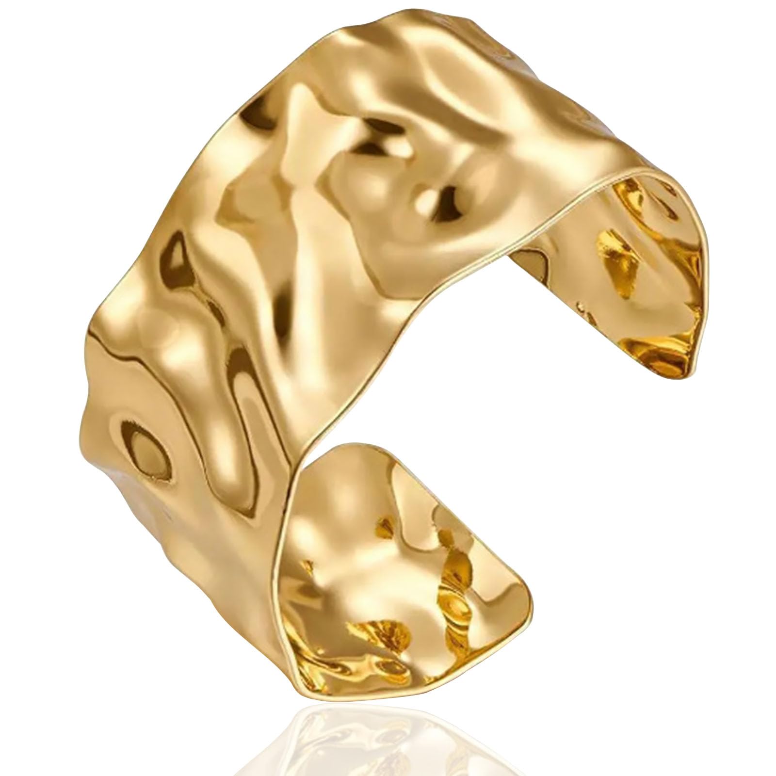 GWAWG Brazalete Dorado Mujer Ajustable, Pulsera Dorada Para Brazo